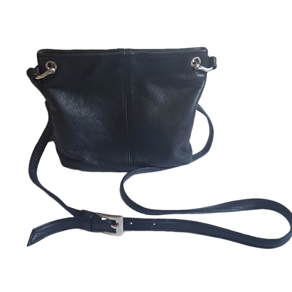 Vintage Indeed Mini Leather Crossbody Purse‎ Black Shoulder Bag